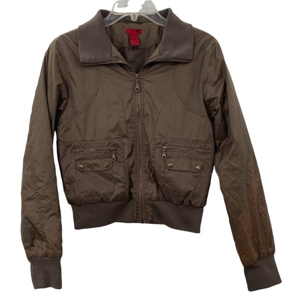 BOMBER JACKET GREEN WOMENS MEDIUM - Picture 1 of 5